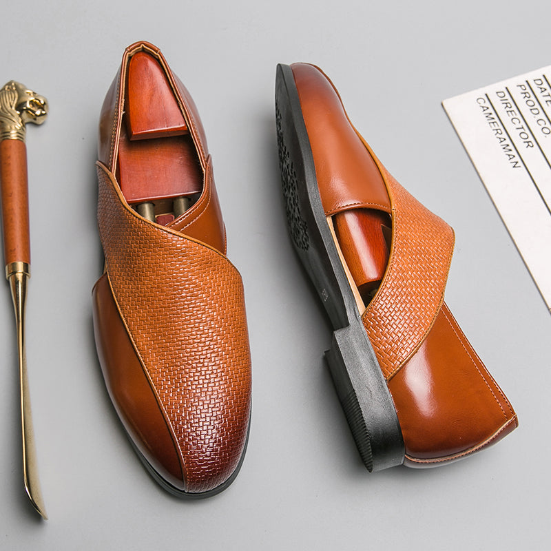 Klaasjan | Leren loafers met vintage look