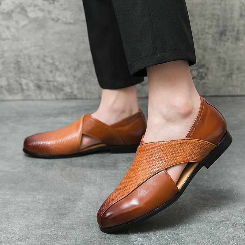 Klaasjan | Leren loafers met vintage look