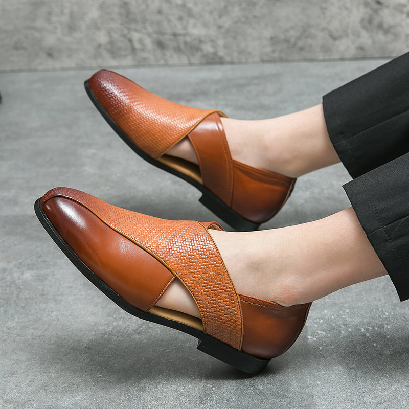 Klaasjan | Leren loafers met vintage look