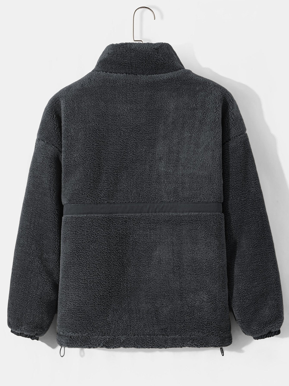 Koen | Gewatteerde teddyfleece jas met rits