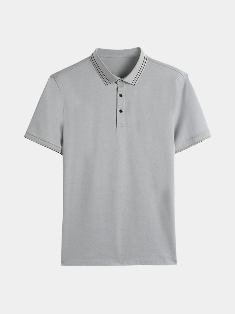 Koos | Zwarte polo met contrastbies