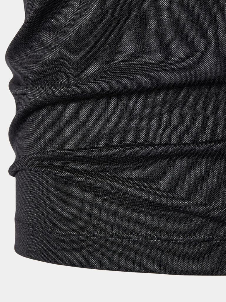 Koos | Zwarte polo met contrastbies
