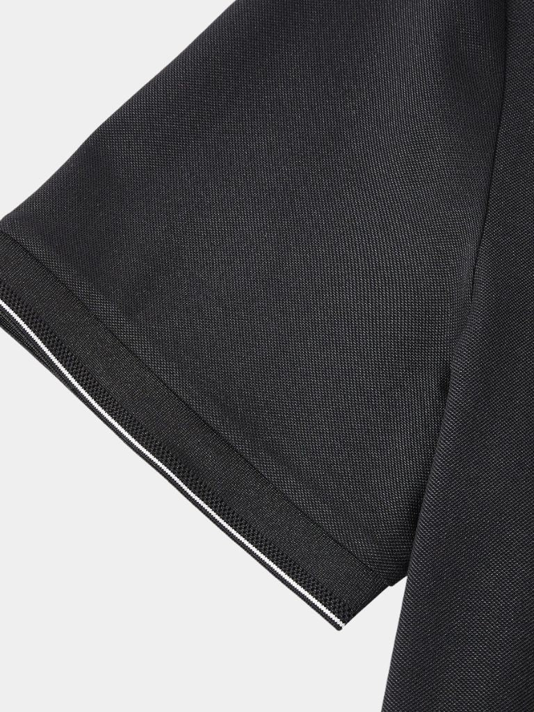 Koos | Zwarte polo met contrastbies