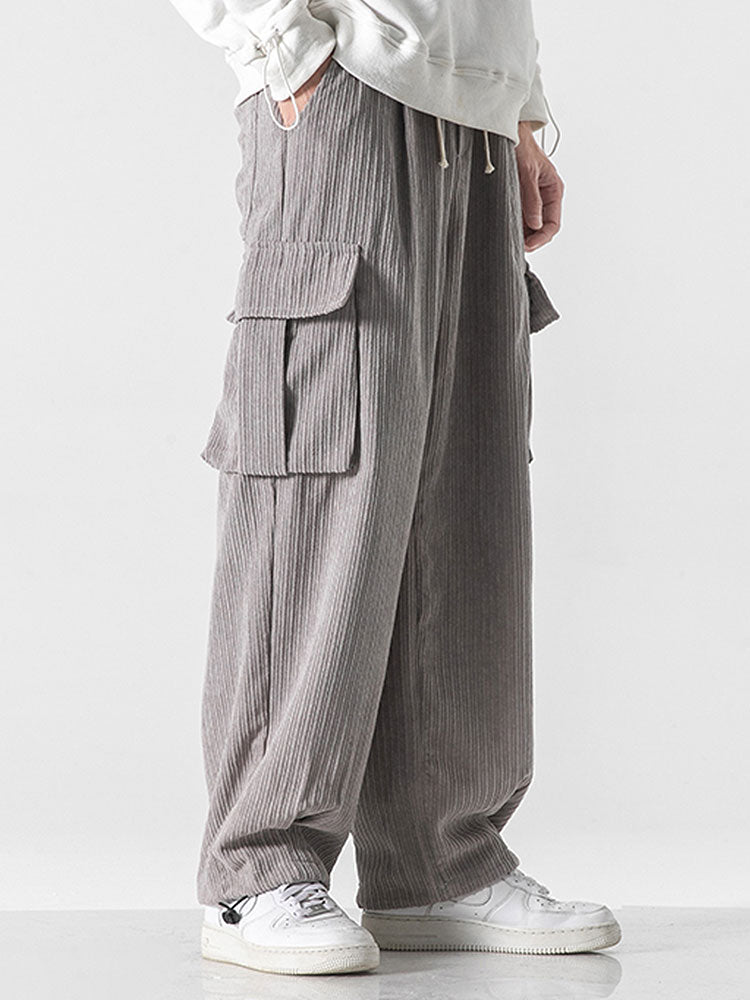 Lars | Corduroy cargo broek relaxed fit