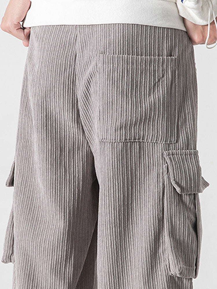 Lars | Corduroy cargo broek relaxed fit