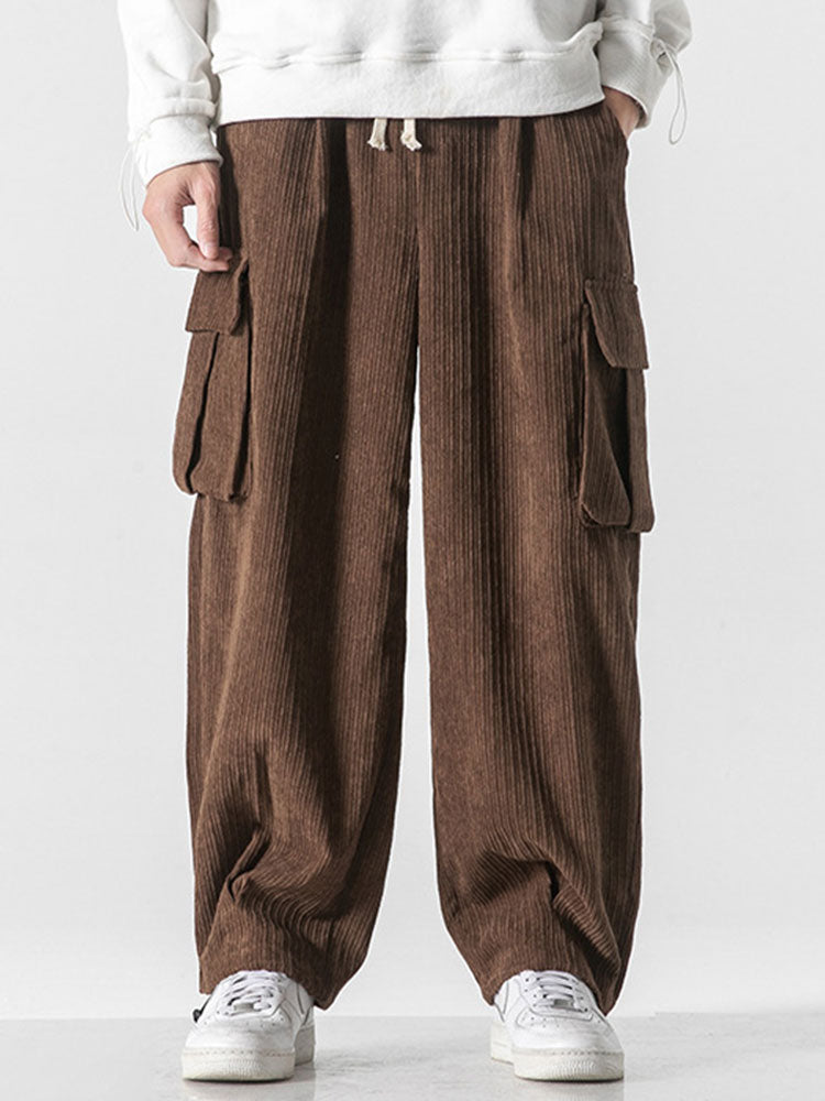 Lars | Corduroy cargo broek relaxed fit