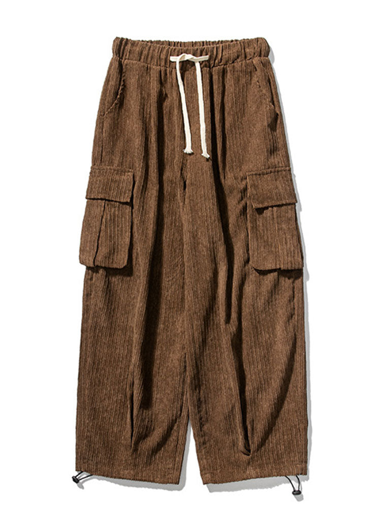 Lars | Corduroy cargo broek relaxed fit