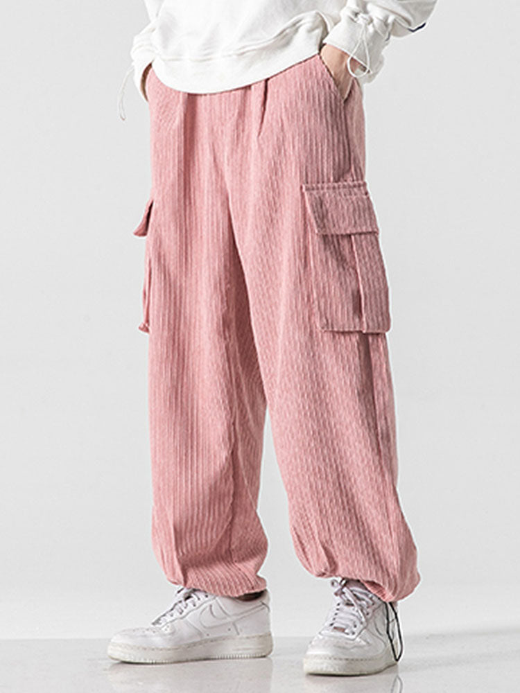 Lars | Corduroy cargo broek relaxed fit