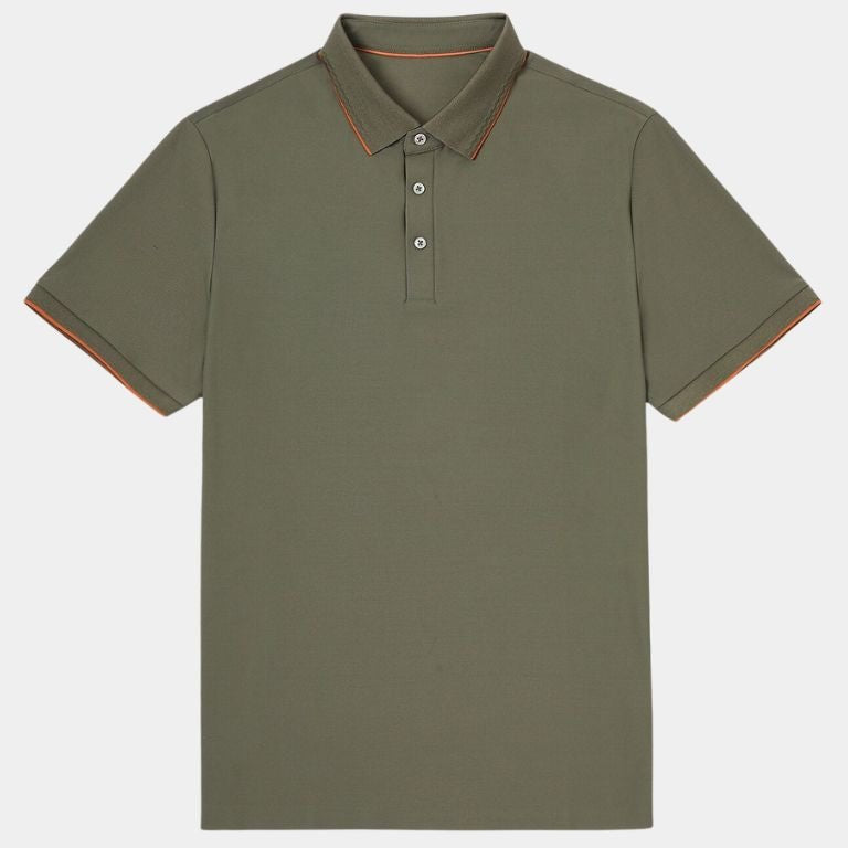 Leendert | Olijfgroene klassieke polo