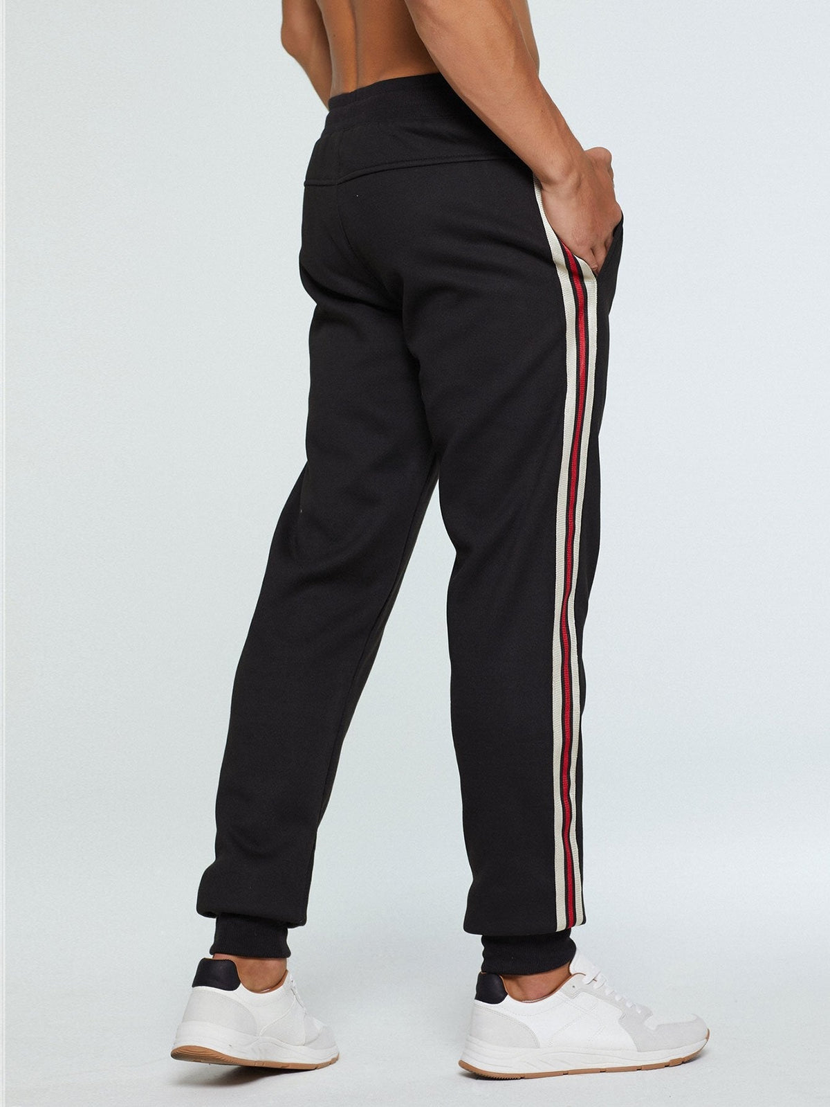 Leon | Teddy gevoerde joggingbroek met zijstreep