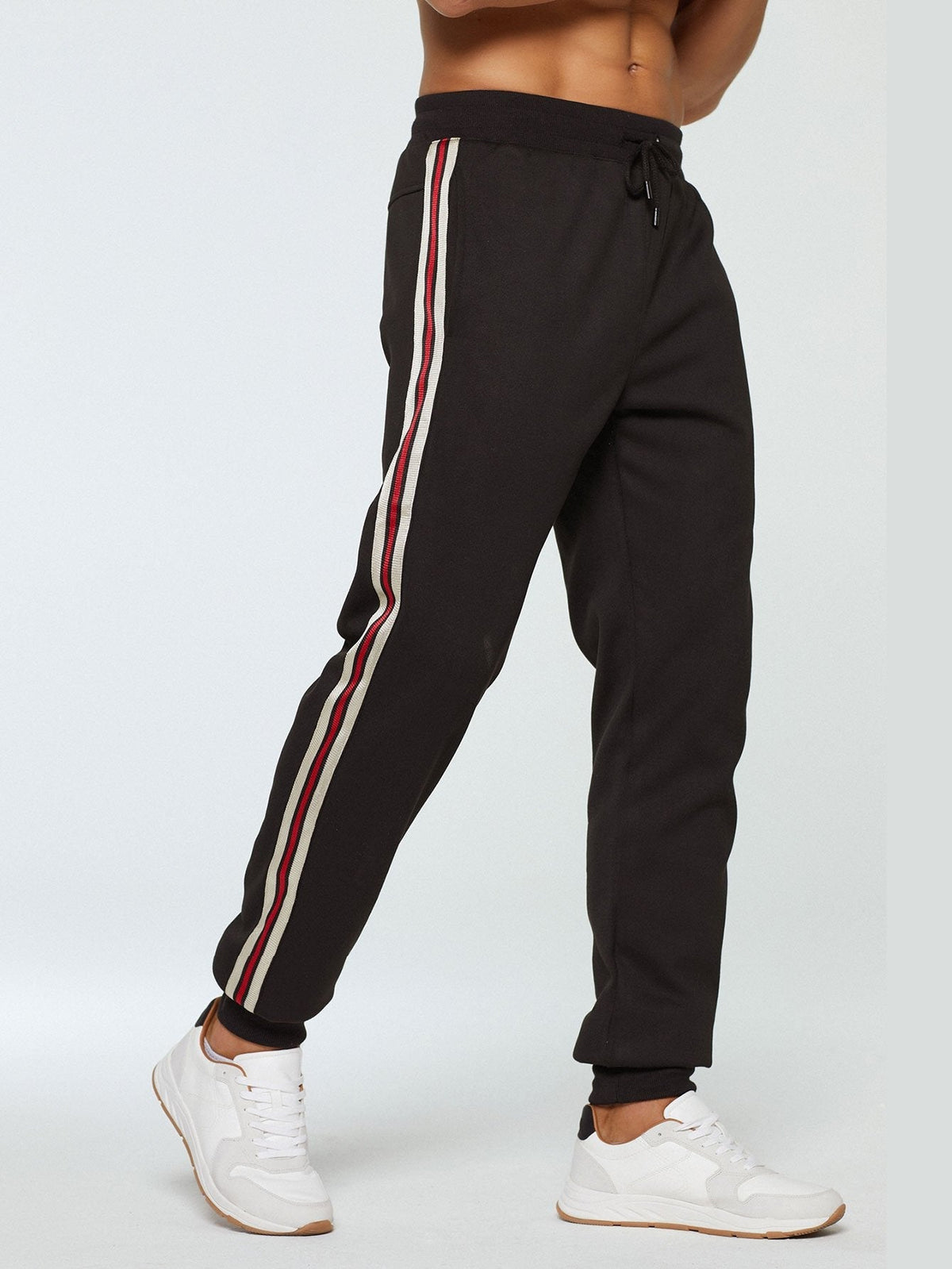 Leon | Teddy gevoerde joggingbroek met zijstreep