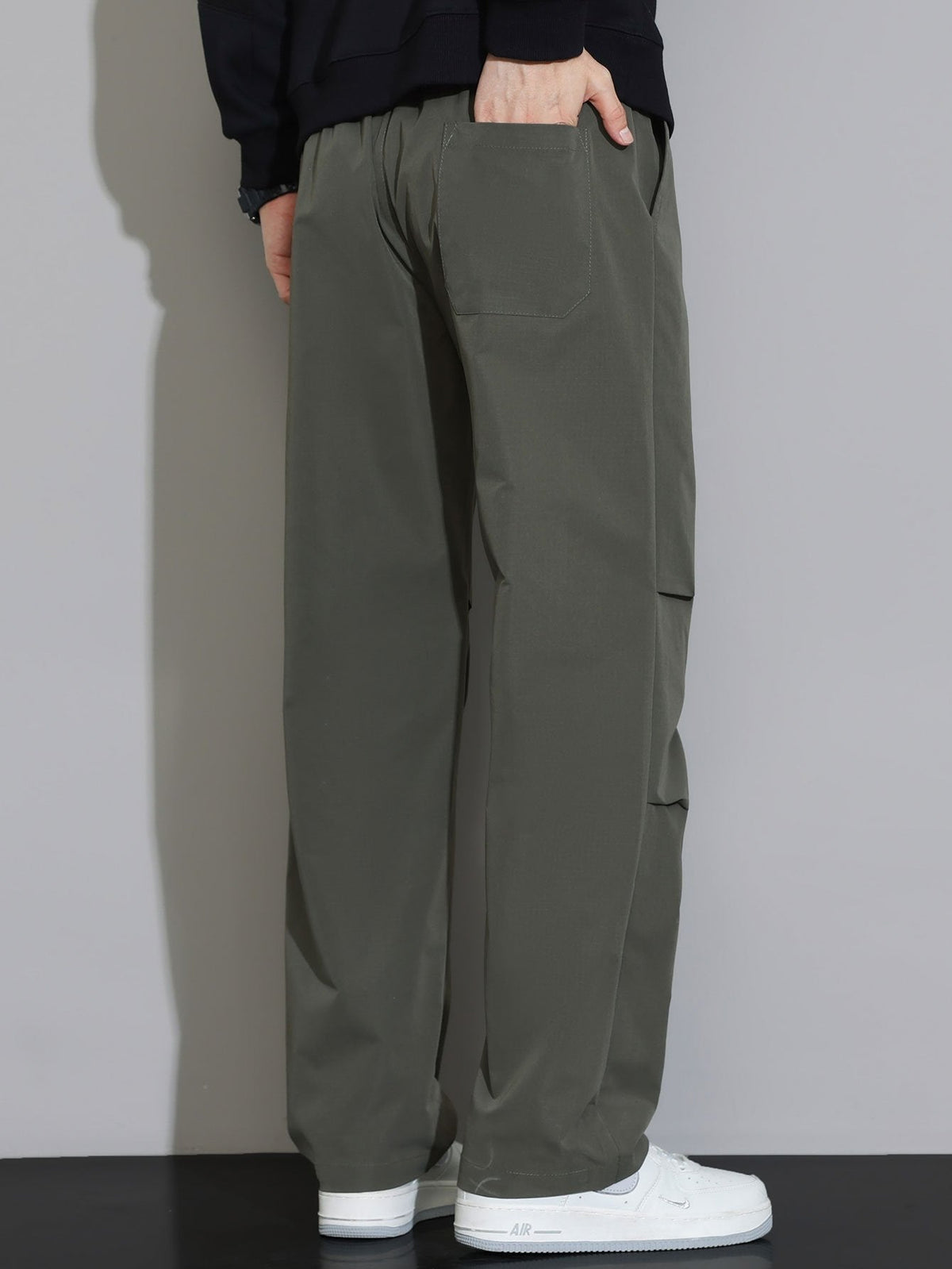 Liam | Pantalon straight leg met trekkoord