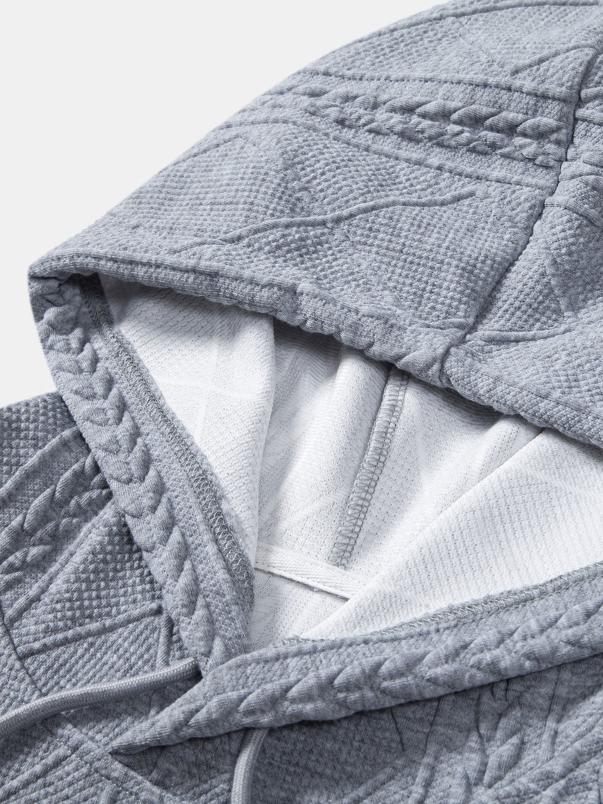 Lodewijk | Hoodie met geometrisch jacquarddessin en relaxte pasvorm