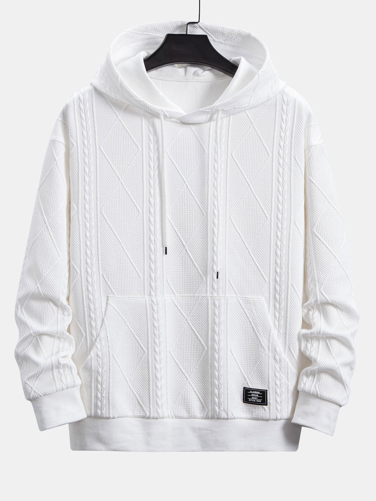 Lodewijk | Hoodie met geometrisch jacquarddessin en relaxte pasvorm