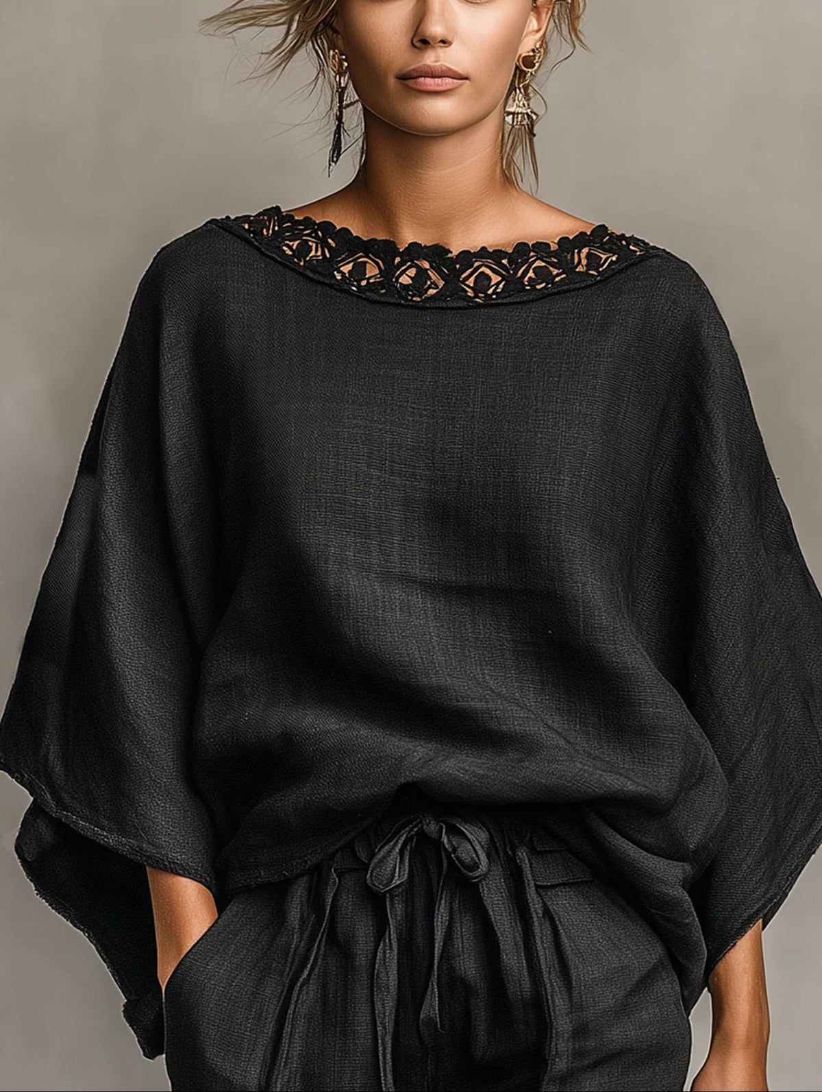 Loïs | Set met boothalsblouse en shorts