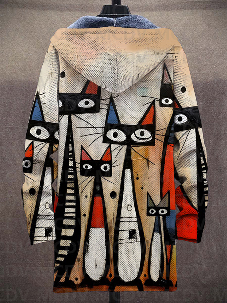 Els | Kunstzinnige capuchoncardigan met warme voering