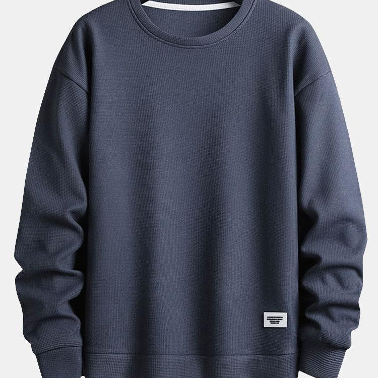 Lucas | Dubbellaagse sweater met wafelstructuur