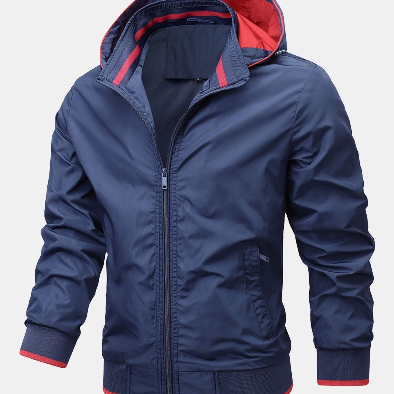 Luuk | Jack met afneembare capuchon in contrasterende kleur