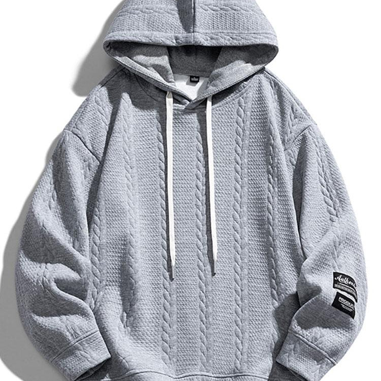 Melle | Hoodie met jacquarddessin en tarwemotief