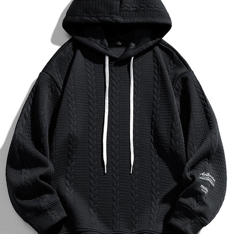Melle | Hoodie met jacquarddessin en tarwemotief