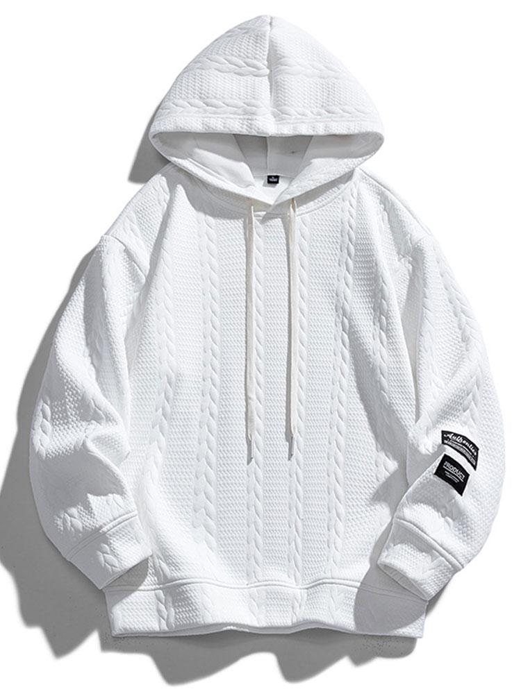 Melle | Hoodie met jacquarddessin en tarwemotief