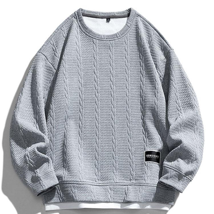 Menno | Sweater met jacquarddessin met tarwemotief en relaxte pasvorm