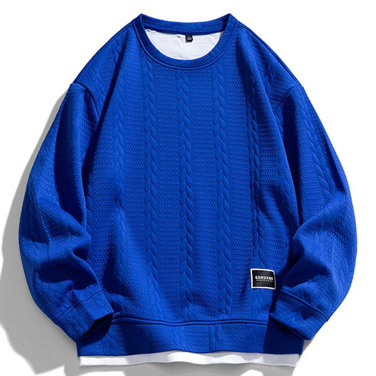 Menno | Sweater met jacquarddessin met tarwemotief en relaxte pasvorm