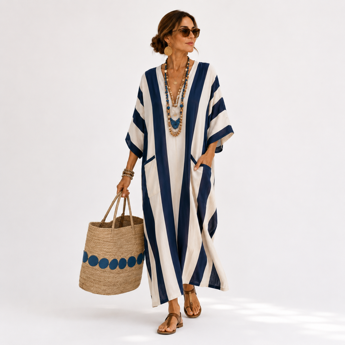 Metje | Marineblauwe kaftan
