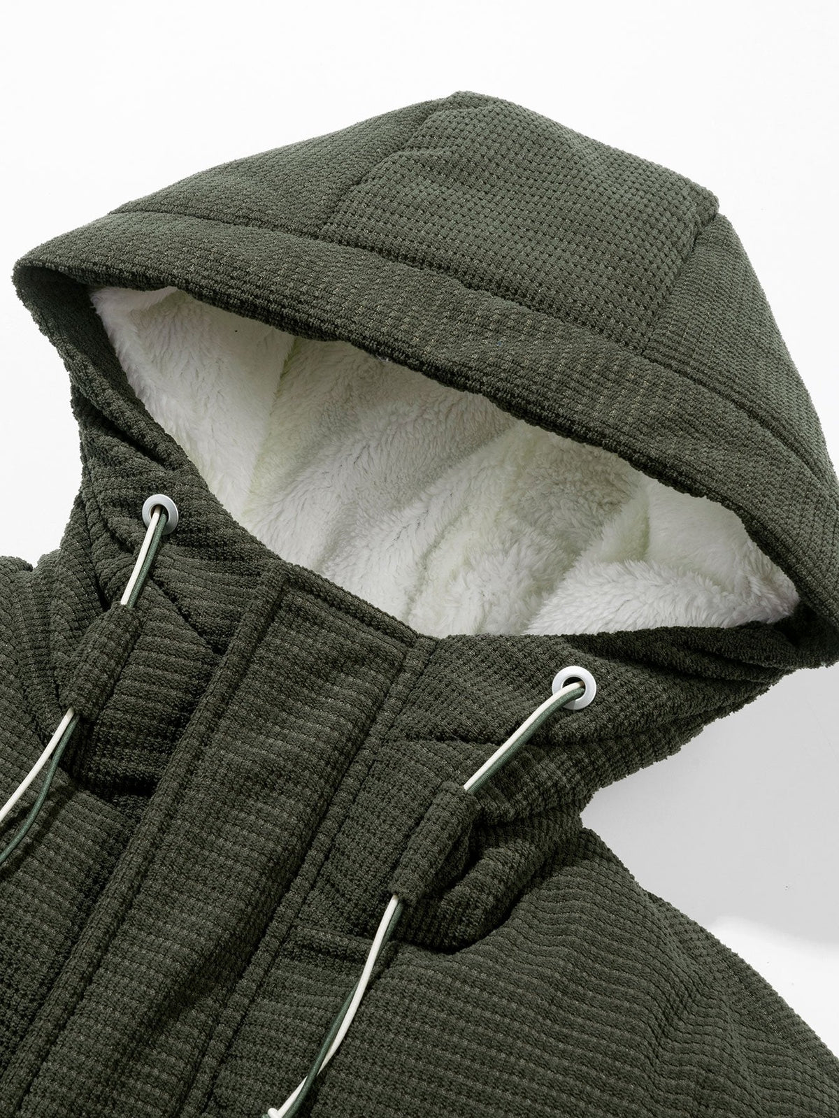 Michael | Corduroy puffer jas met capuchon