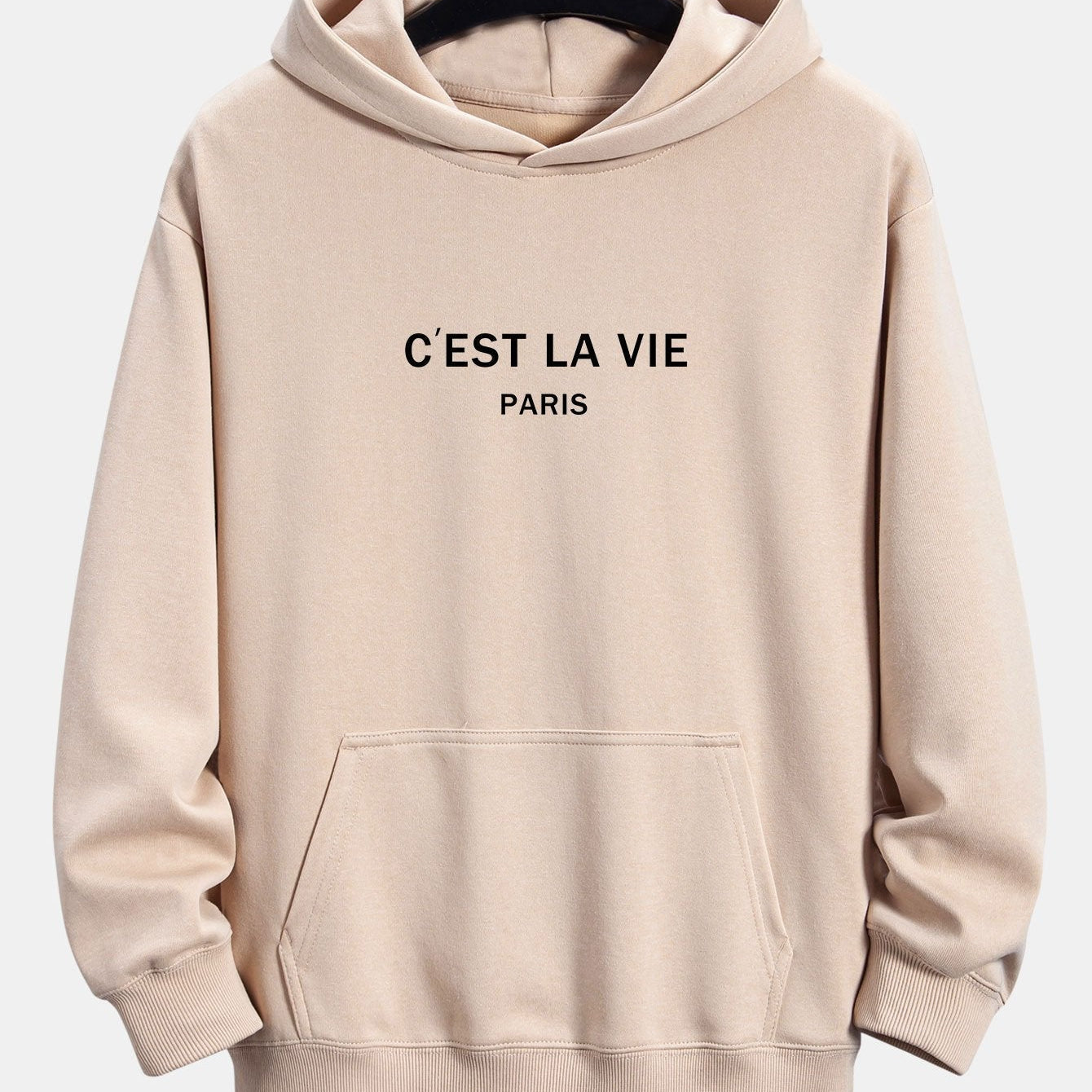 Mick | Hoodie met parijsprint en relaxte pasvorm