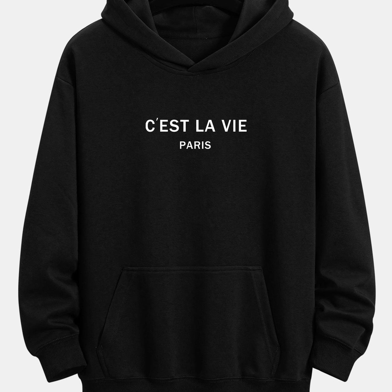 Mick | Hoodie met parijsprint en relaxte pasvorm