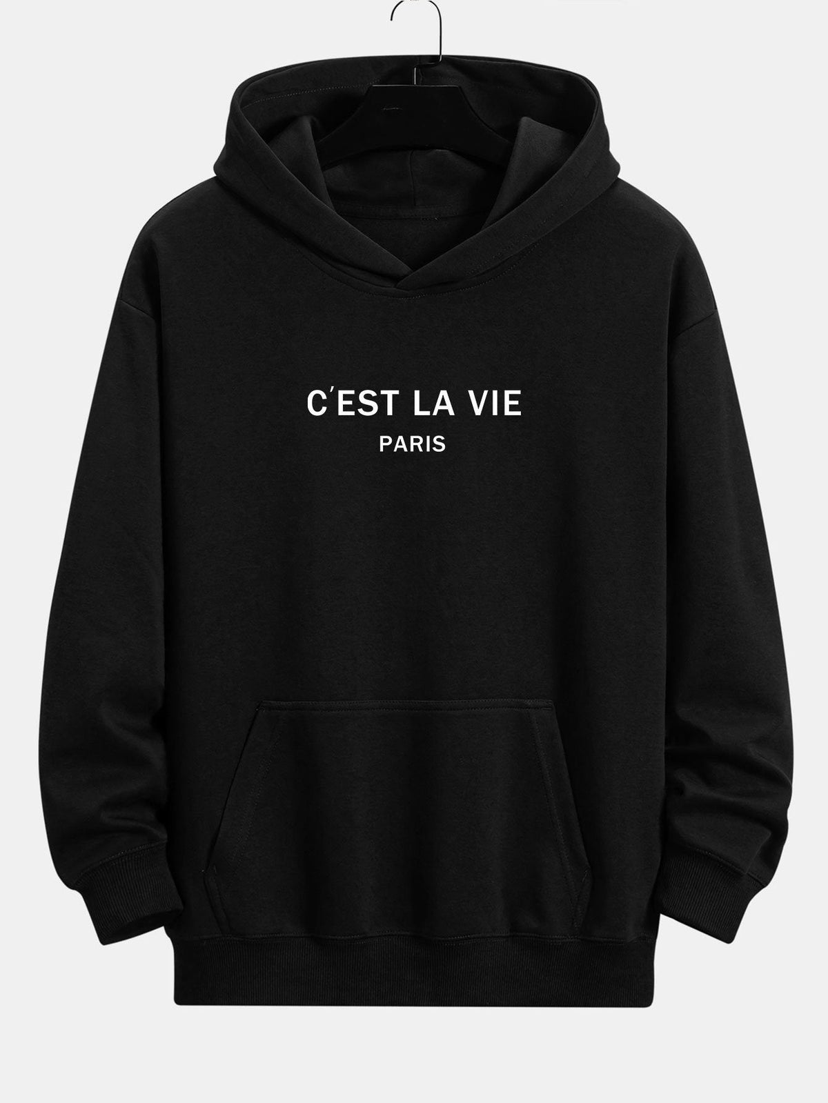 Mick | Hoodie met parijsprint en relaxte pasvorm