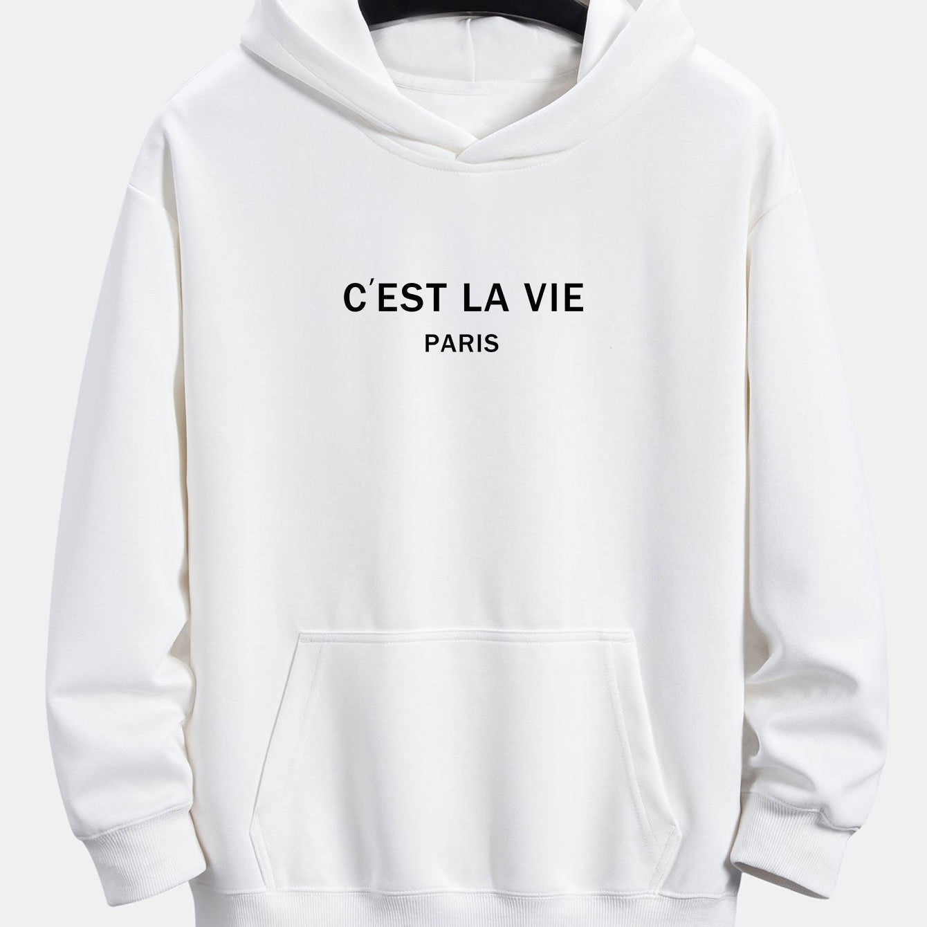 Mick | Hoodie met parijsprint en relaxte pasvorm