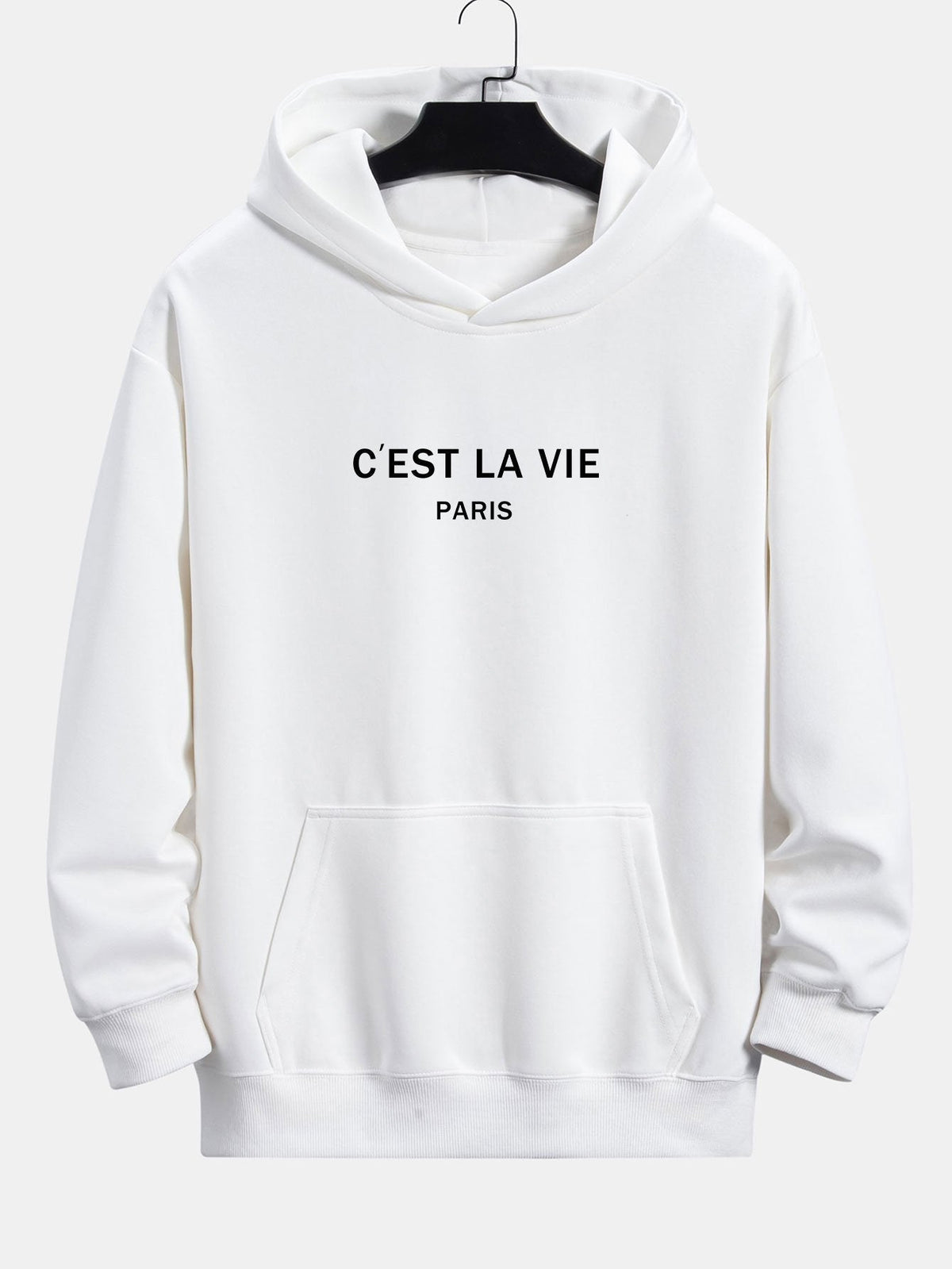 Mick | Hoodie met parijsprint en relaxte pasvorm