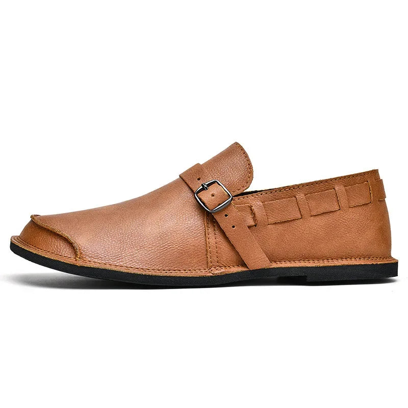 Minne | Leren loafers met gesp