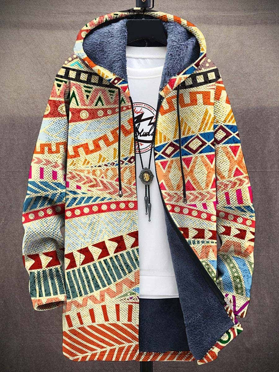 Eefje | Warm Gevoerd Vest met Kunstzinnige Print