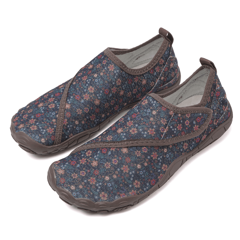 Noor | Bloemenprint marine