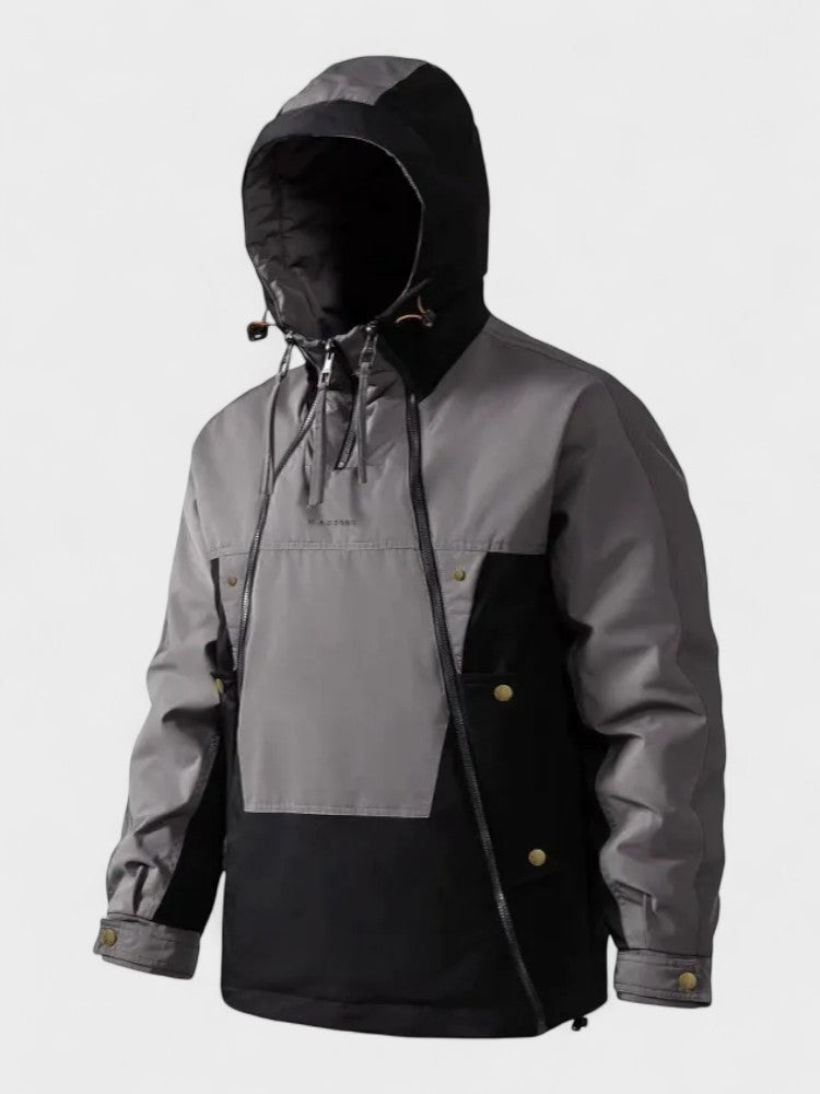 Klaas | Grijze winteranorak met capuchon