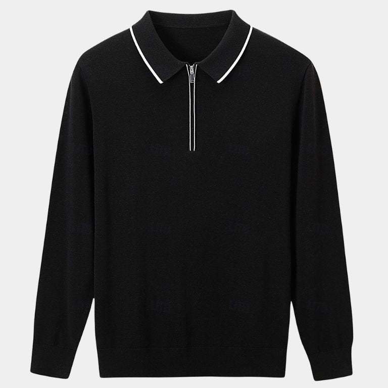 Olaf | Polo met lange mouwen en rits