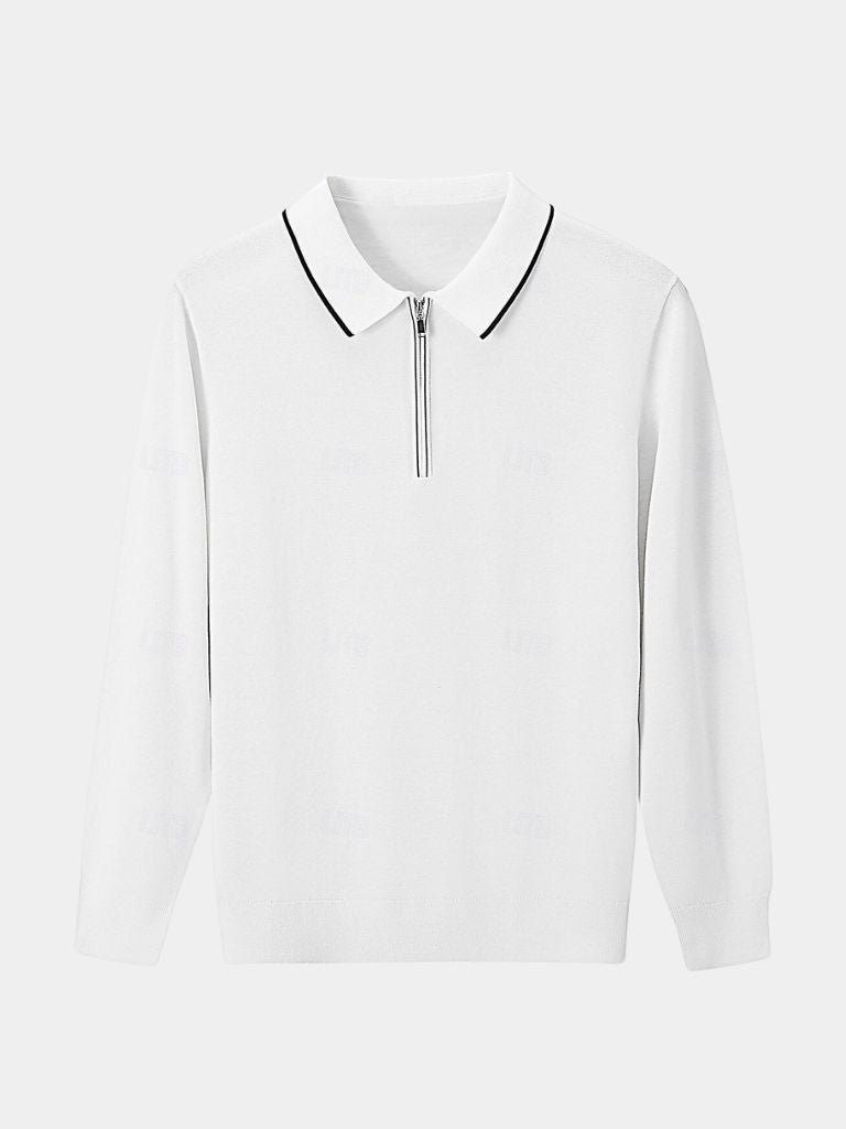Olaf | Polo met lange mouwen en rits