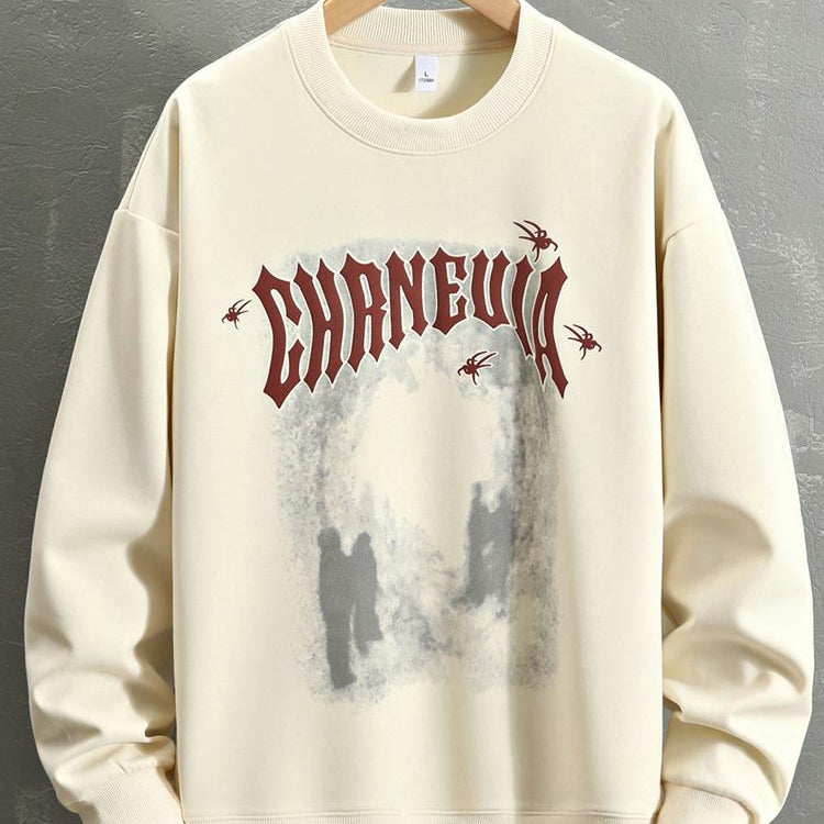 Olivier | Sweater met spin- en tekstopdruk
