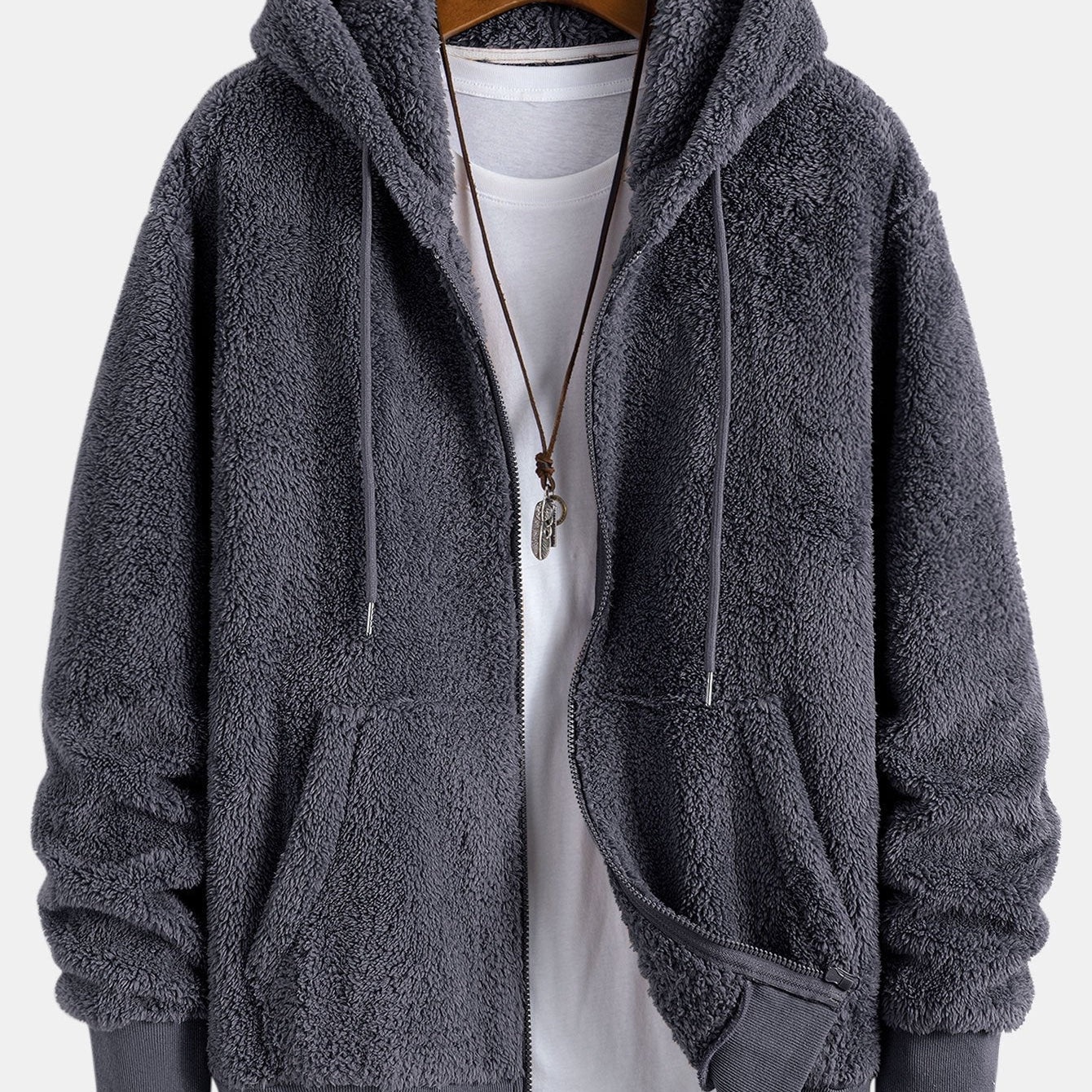 Otis | Basic teddyhoodie met ritssluiting