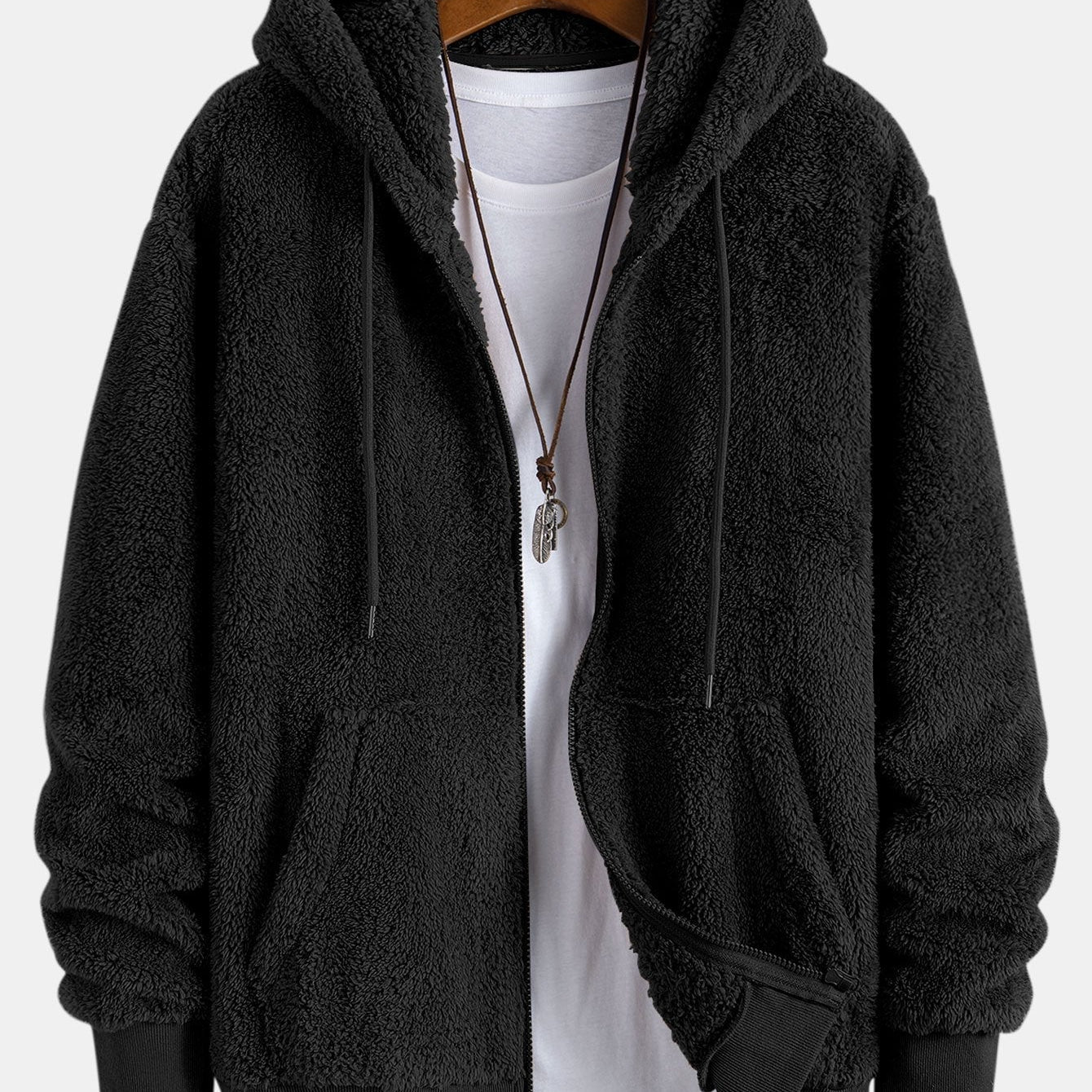 Otis | Basic teddyhoodie met ritssluiting