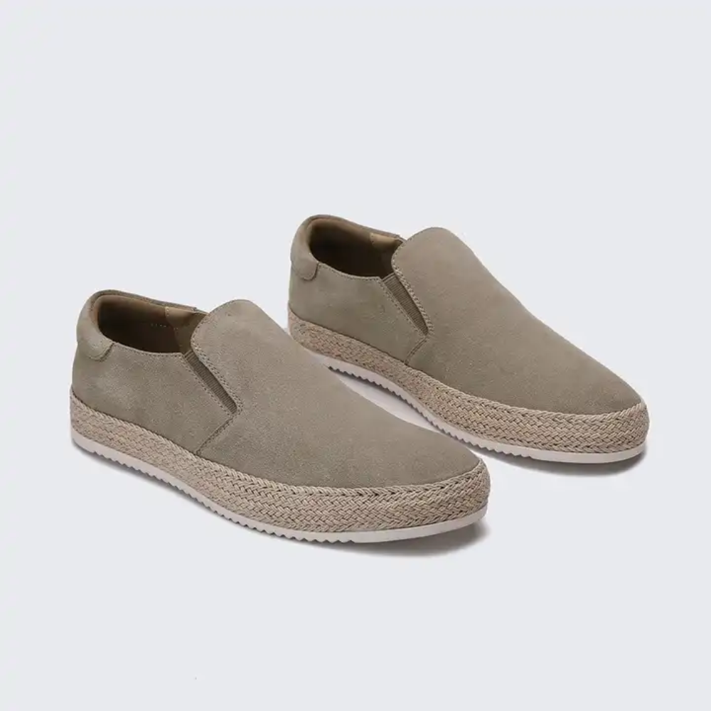 Patrick | Blauwe suède zomerloafers