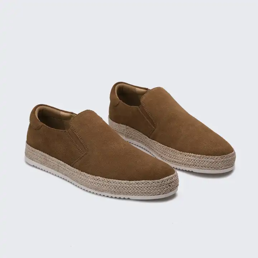 Patrick | Blauwe suède zomerloafers