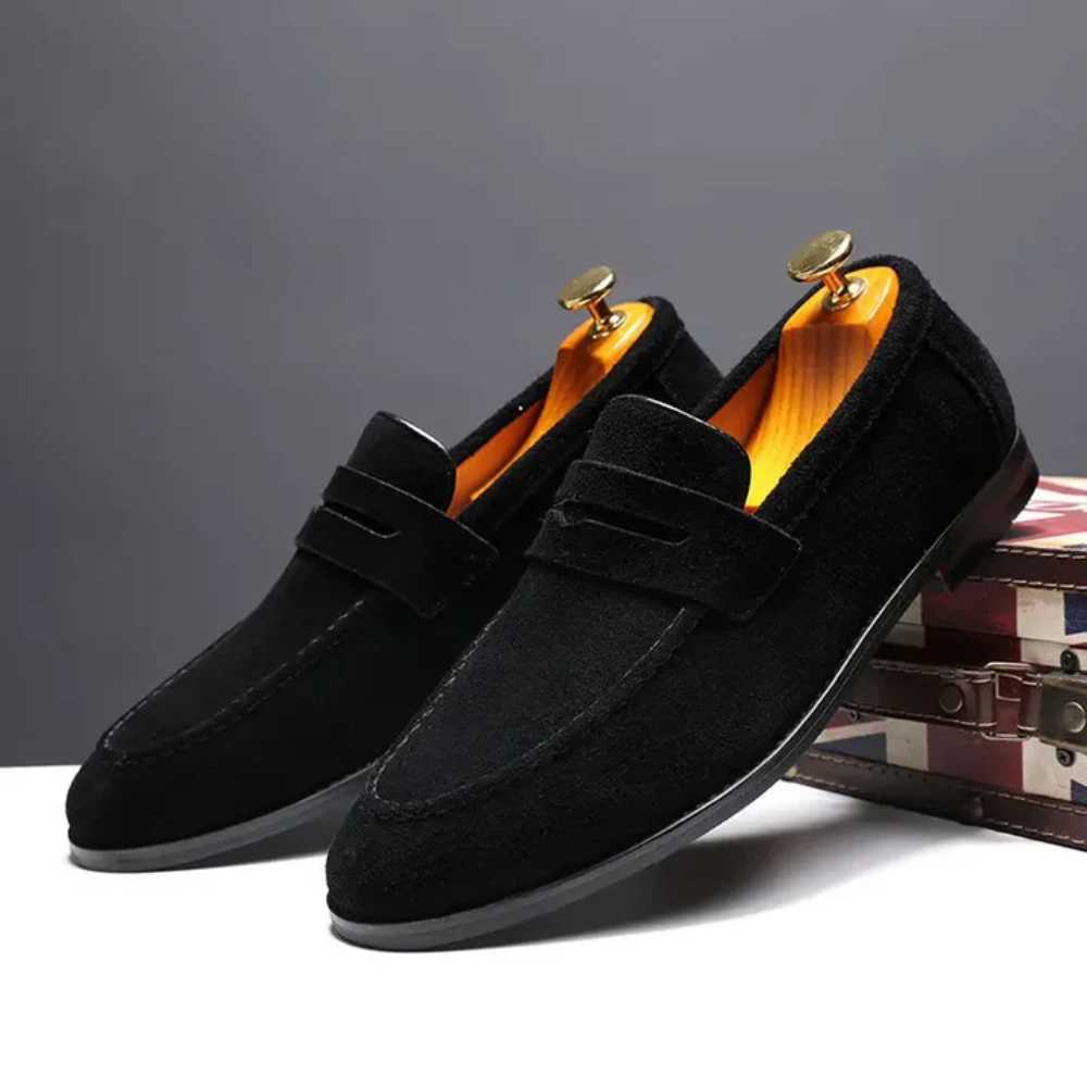 Peer | Groene suède zomerloafers
