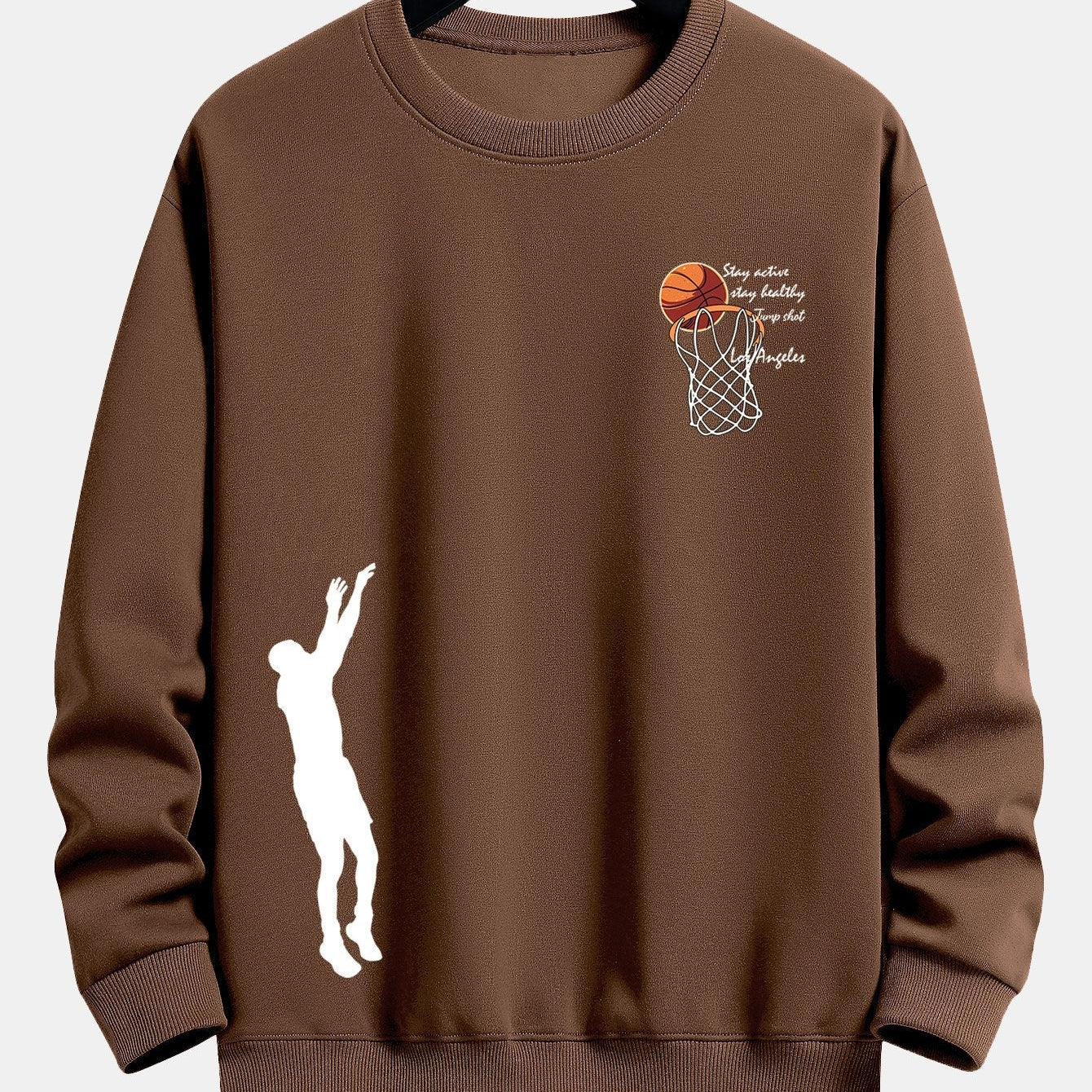 Pepijn | Sweater met basketbalprint en relaxte pasvorm