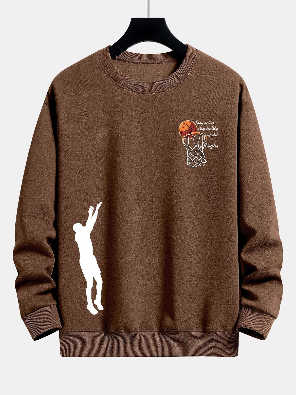 Pepijn | Sweater met basketbalprint en relaxte pasvorm