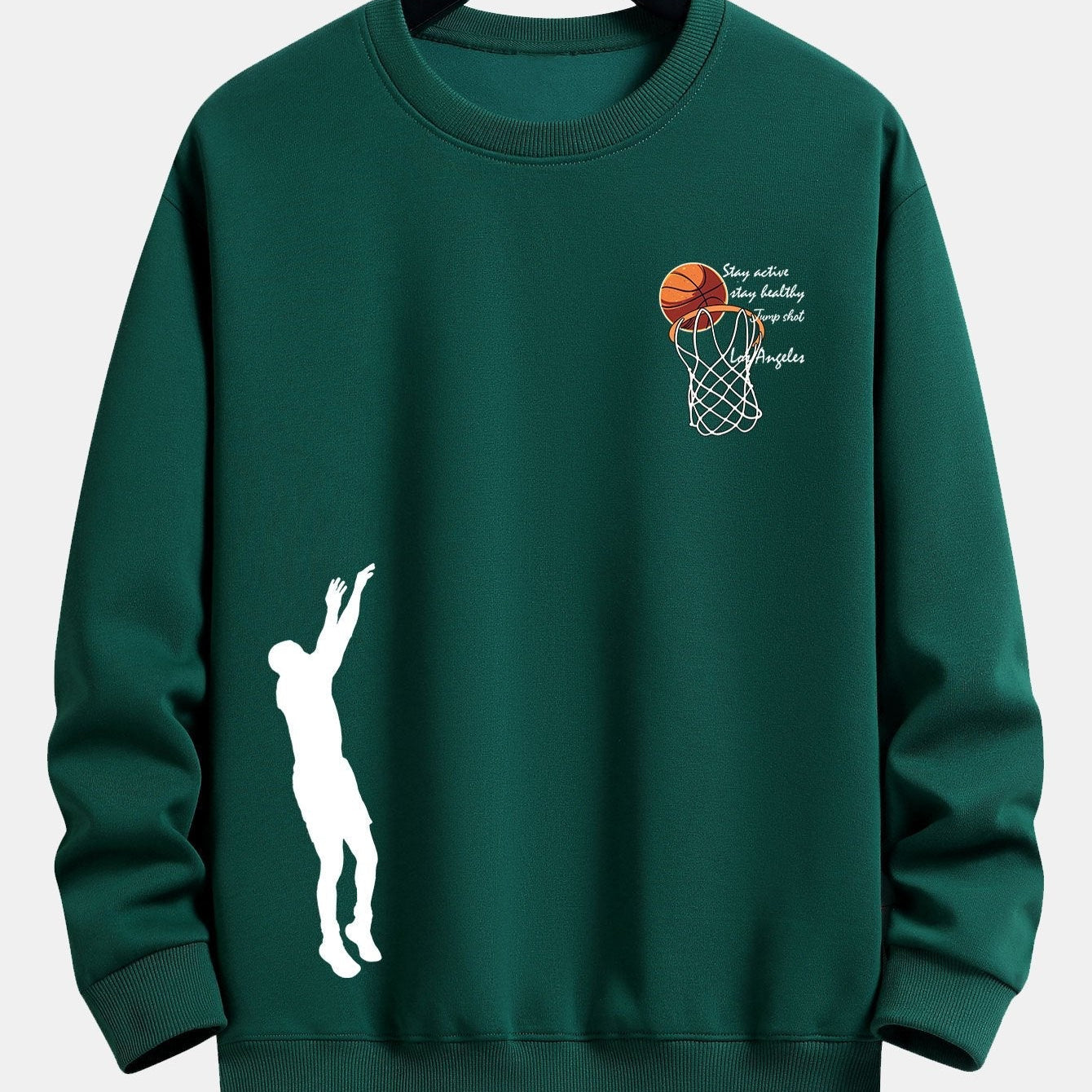 Pepijn | Sweater met basketbalprint en relaxte pasvorm