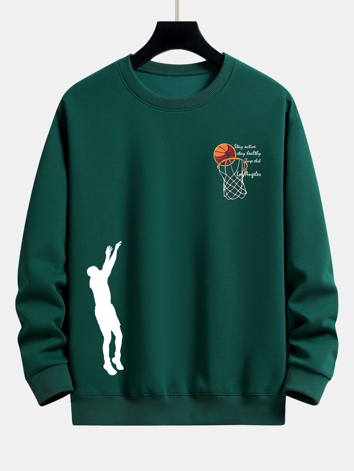 Pepijn | Sweater met basketbalprint en relaxte pasvorm